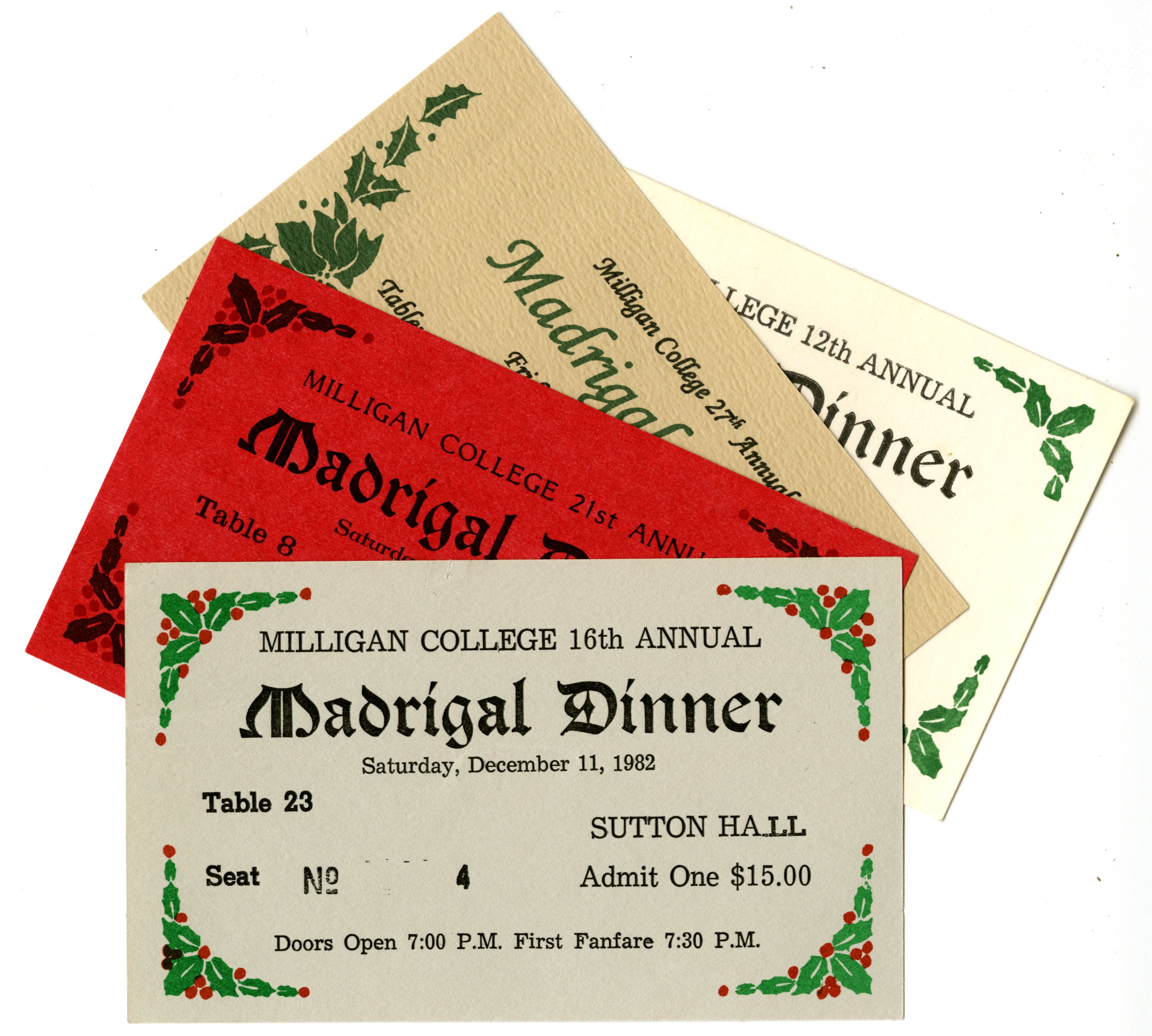 Madrigal Dinner tickets.