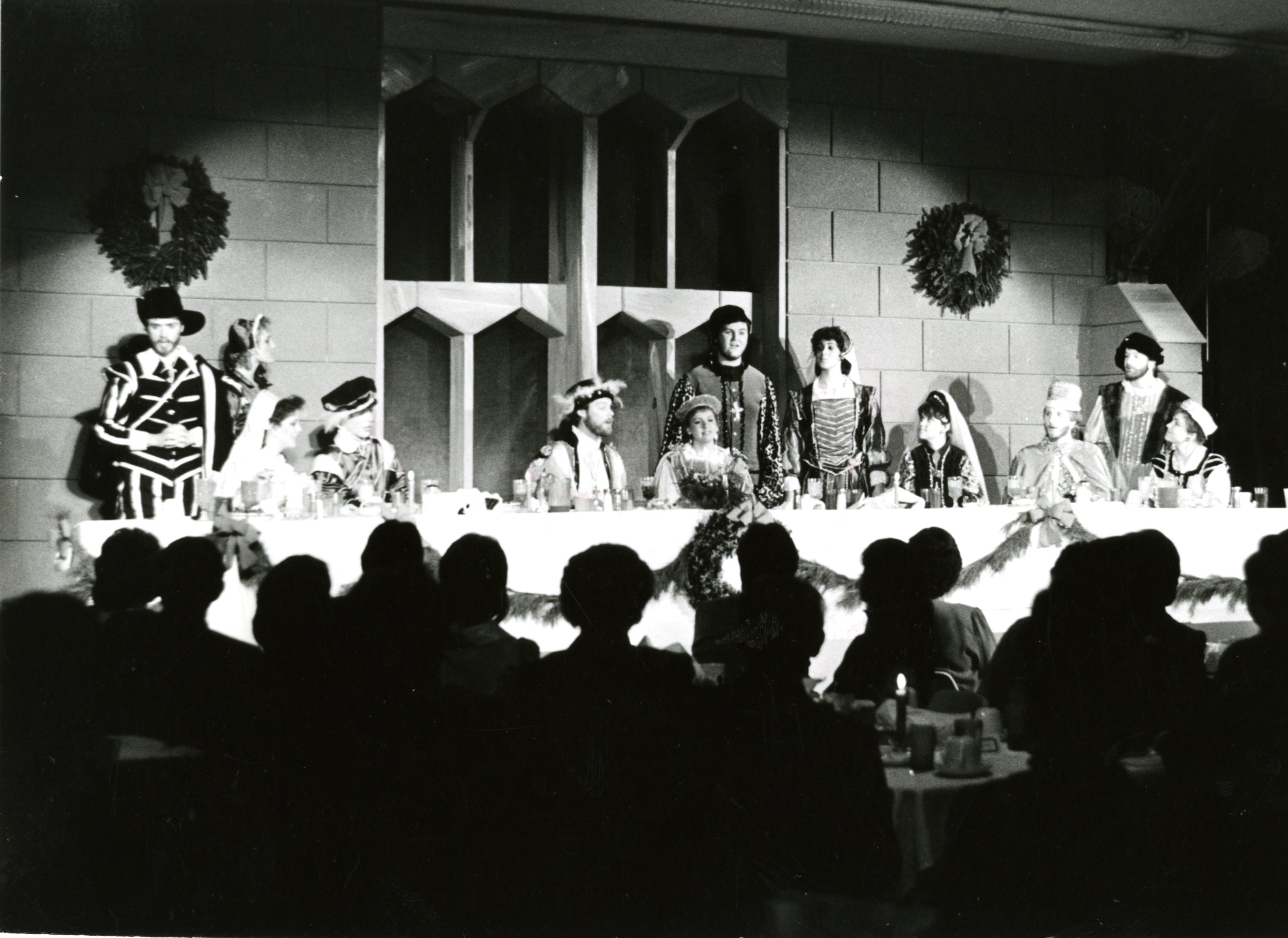View of Madrigal concert from audience. Milligan College Archives & Special Collections.